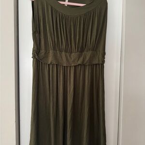 Gilli knee length  knit Olive Green Dress